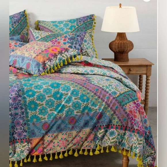 NWT Folk Flower Patchwork Sheet Set - Picture 4 of 6